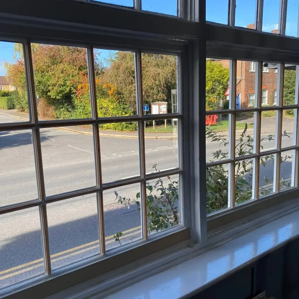 Restored timber sash windows on a period house