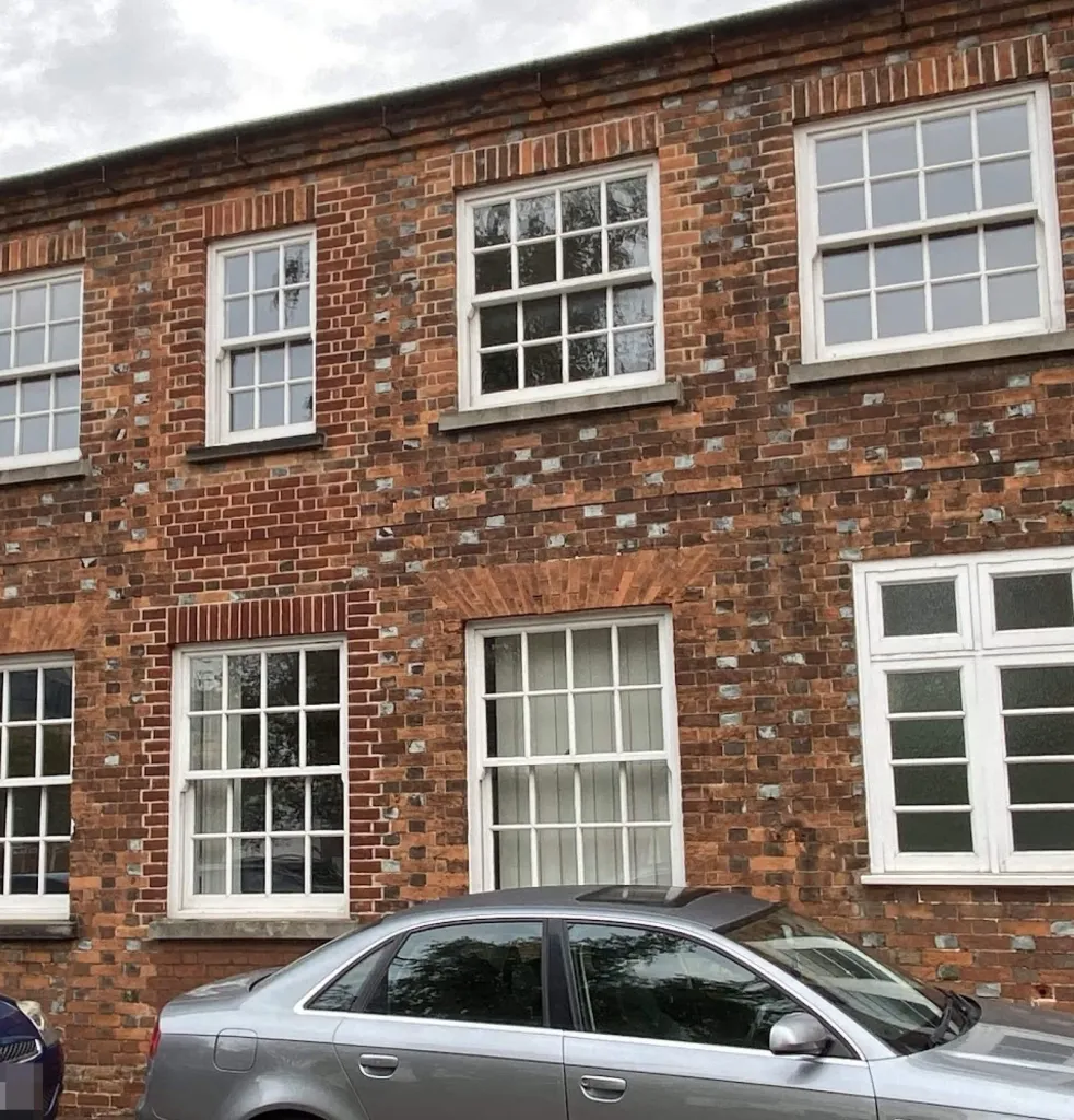 Draught-proofed and restored timber sash window