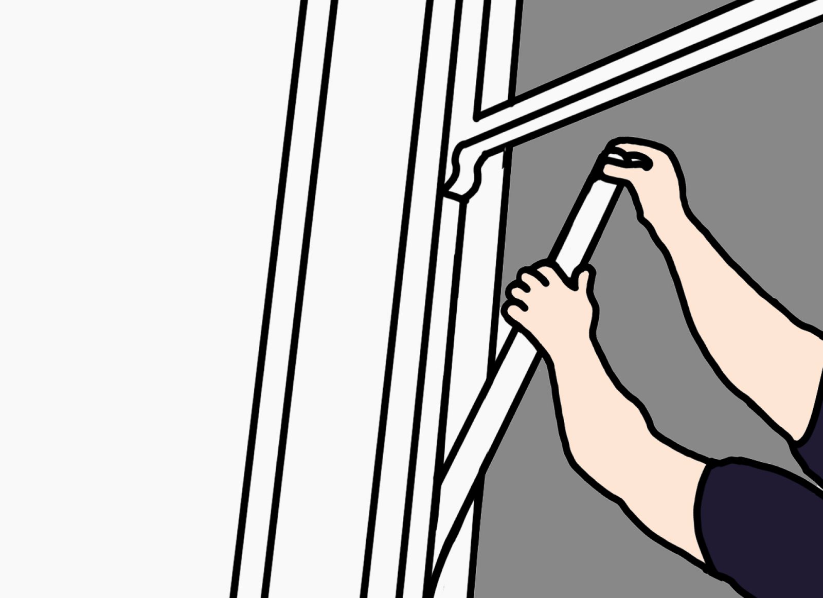 Double glazing unit being installed into new sash